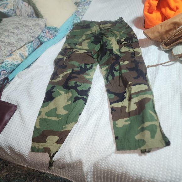 PROPPER EUC MENS SZ SMALL ARMY WOODLAND CAMMO MILITARY FATIGUE PANTS - Picture 7 of 10